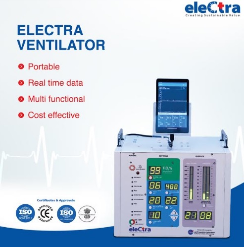 Electrotherm Solar Develops Portable Ventilators for Supporting Increased Demand during COVID